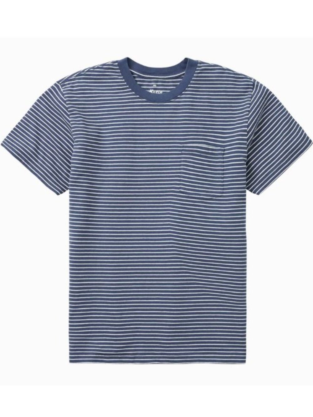 Katin Men's Short Sleeve Finley Pocket Shirt Blue White Stripes Size Large